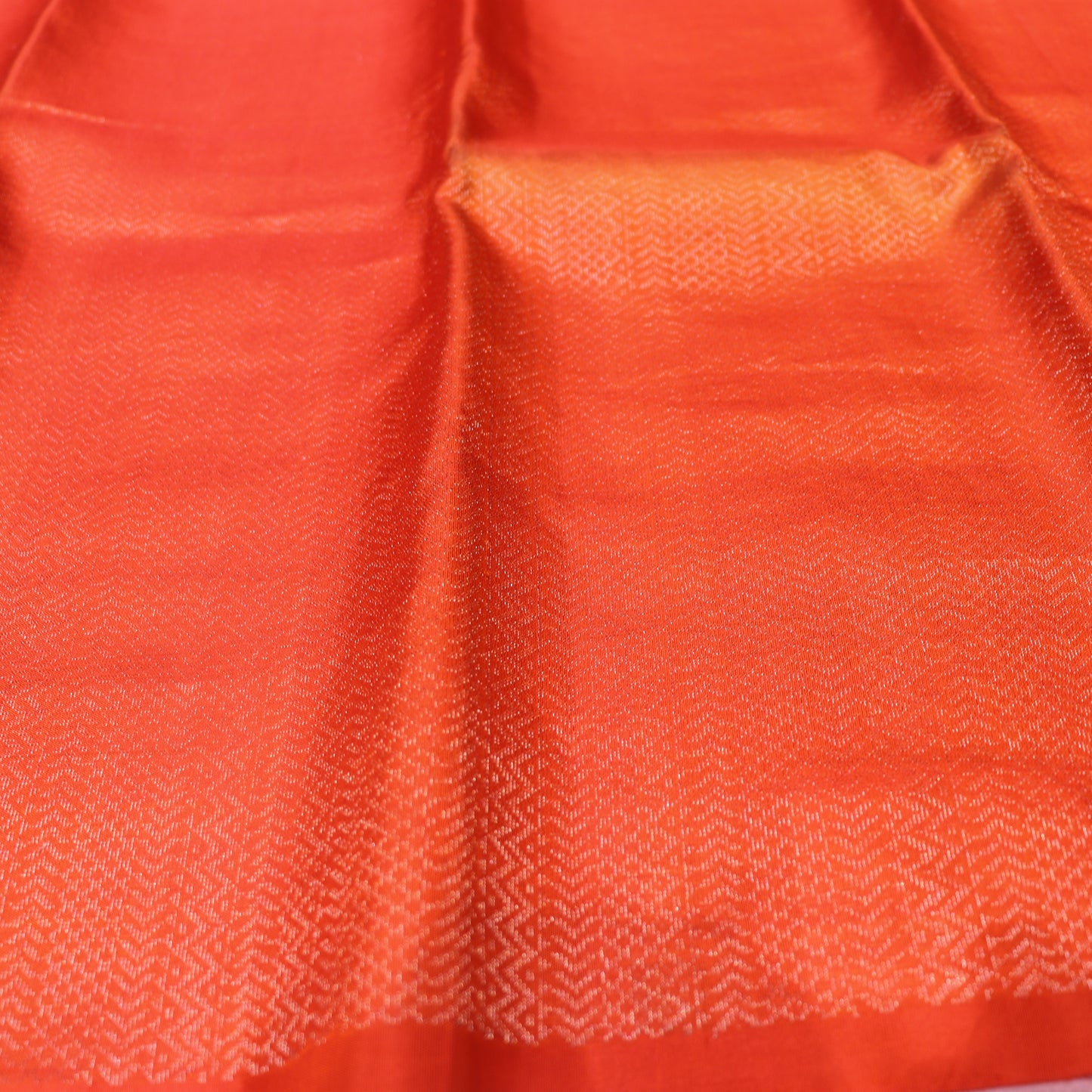 Pure silk Orange  with Blue Colour - Vaishali Silks