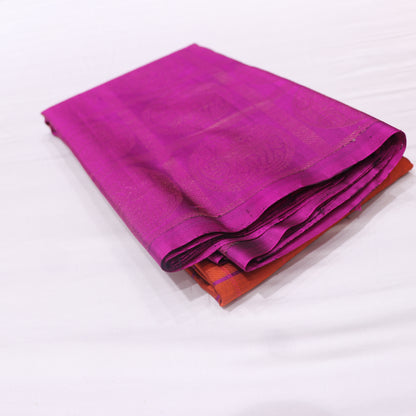 Pure silk   Mearon With  Purple colour - Vaishali Silks