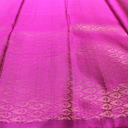Pure silk   Mearon With  Purple colour - Vaishali Silks