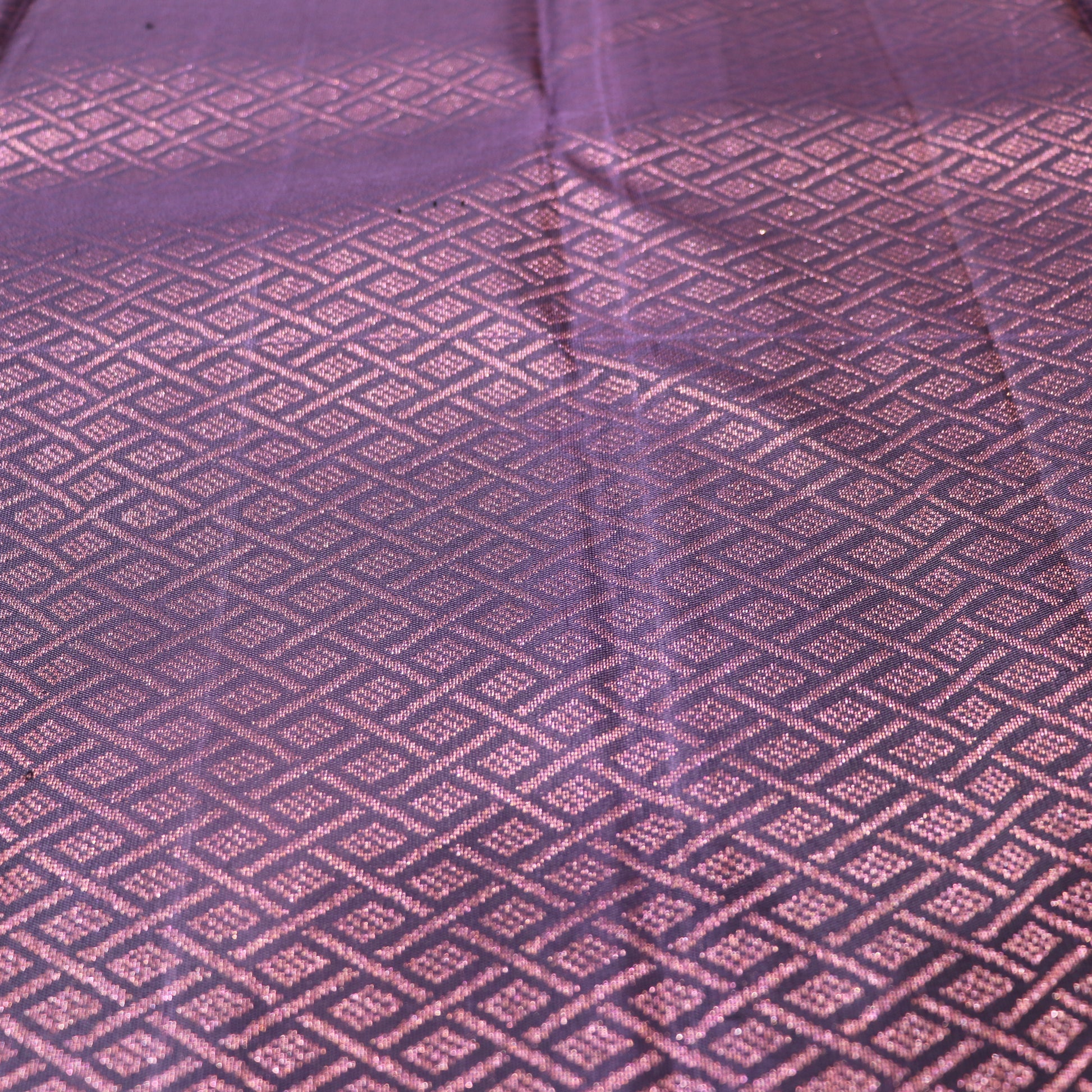 Pure silk  Blue  With  Dark  Vilote  Colour - Vaishali Silks