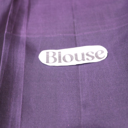 Pure silk  Blue  With  Dark  Vilote  Colour - Vaishali Silks