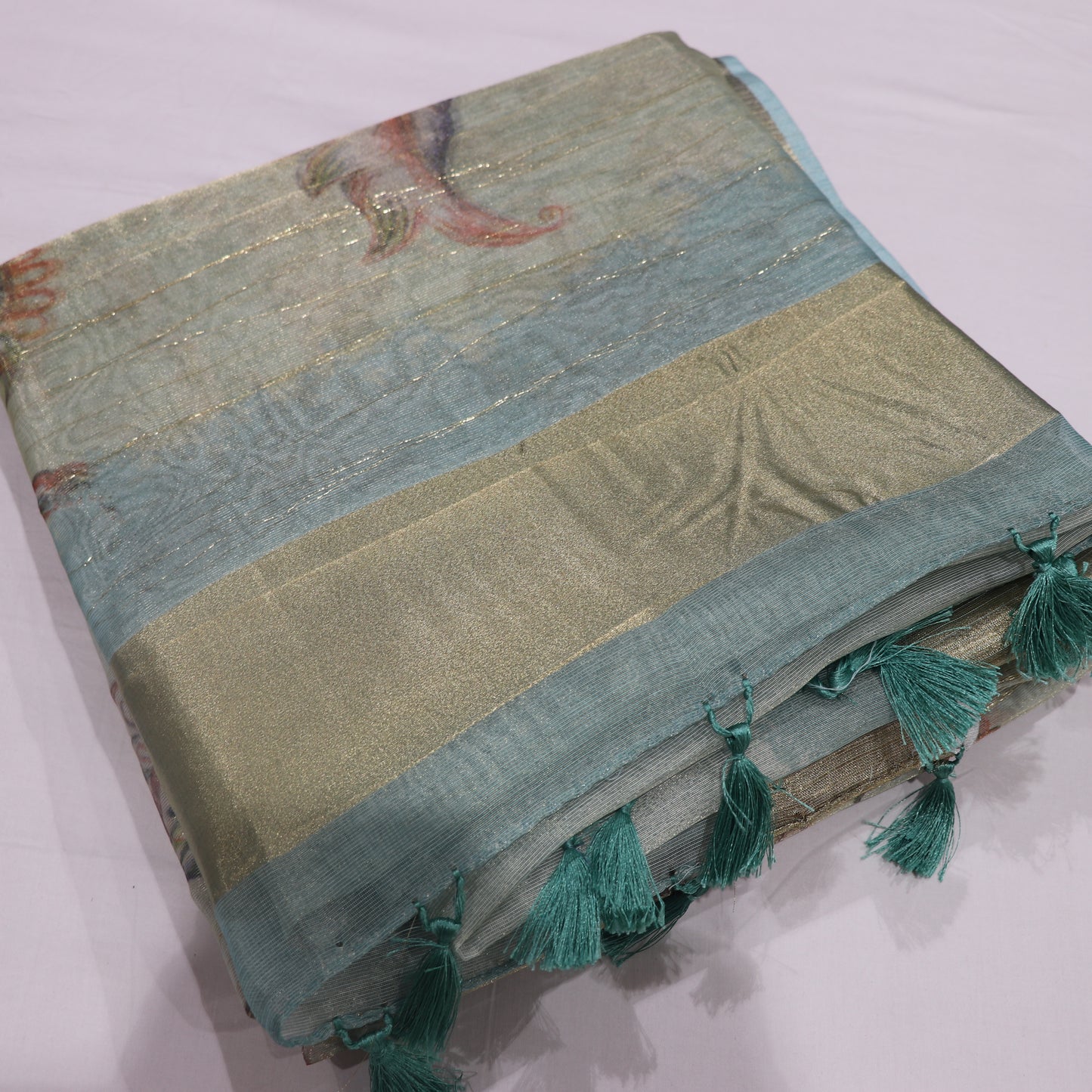 Fancy saree Blue  Colour - Vaishali Silks