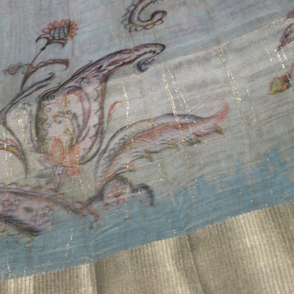 Fancy saree Blue  Colour - Vaishali Silks