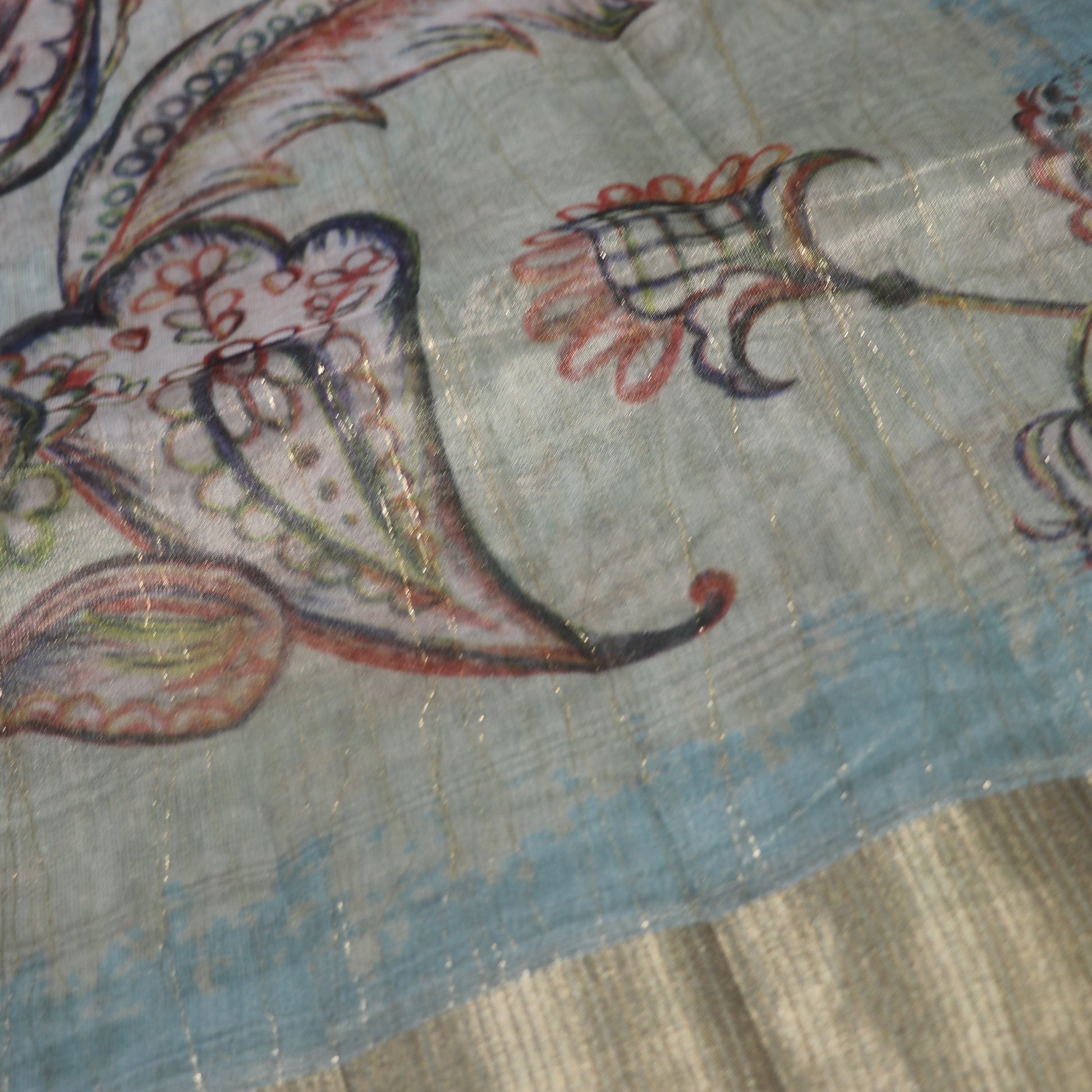 Fancy saree Blue  Colour - Vaishali Silks