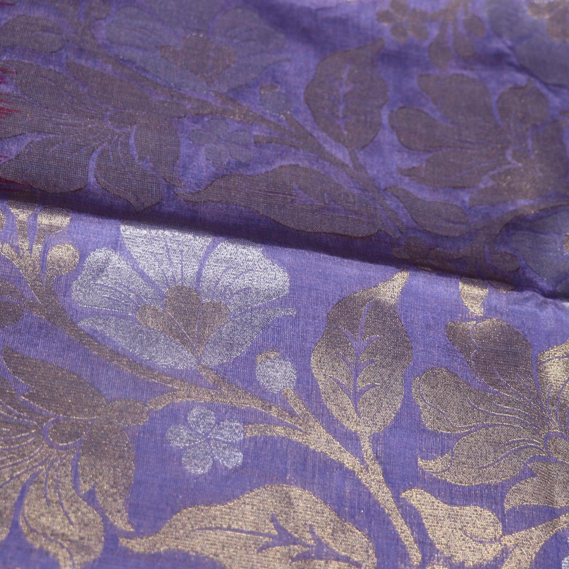 Fancy saree Violet  with Pink Colour - Vaishali Silks