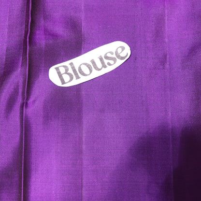 Pure Silk  Saree Mustard  With Violet  Colour - Vaishali Silks