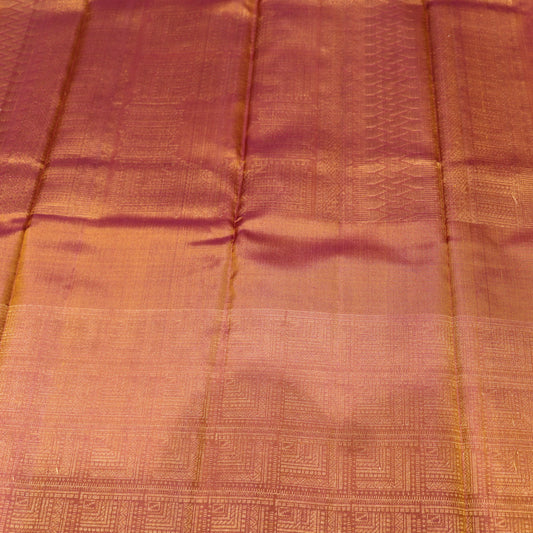 Pure Silk  Saree  Mustard With brown Colour - Vaishali Silks