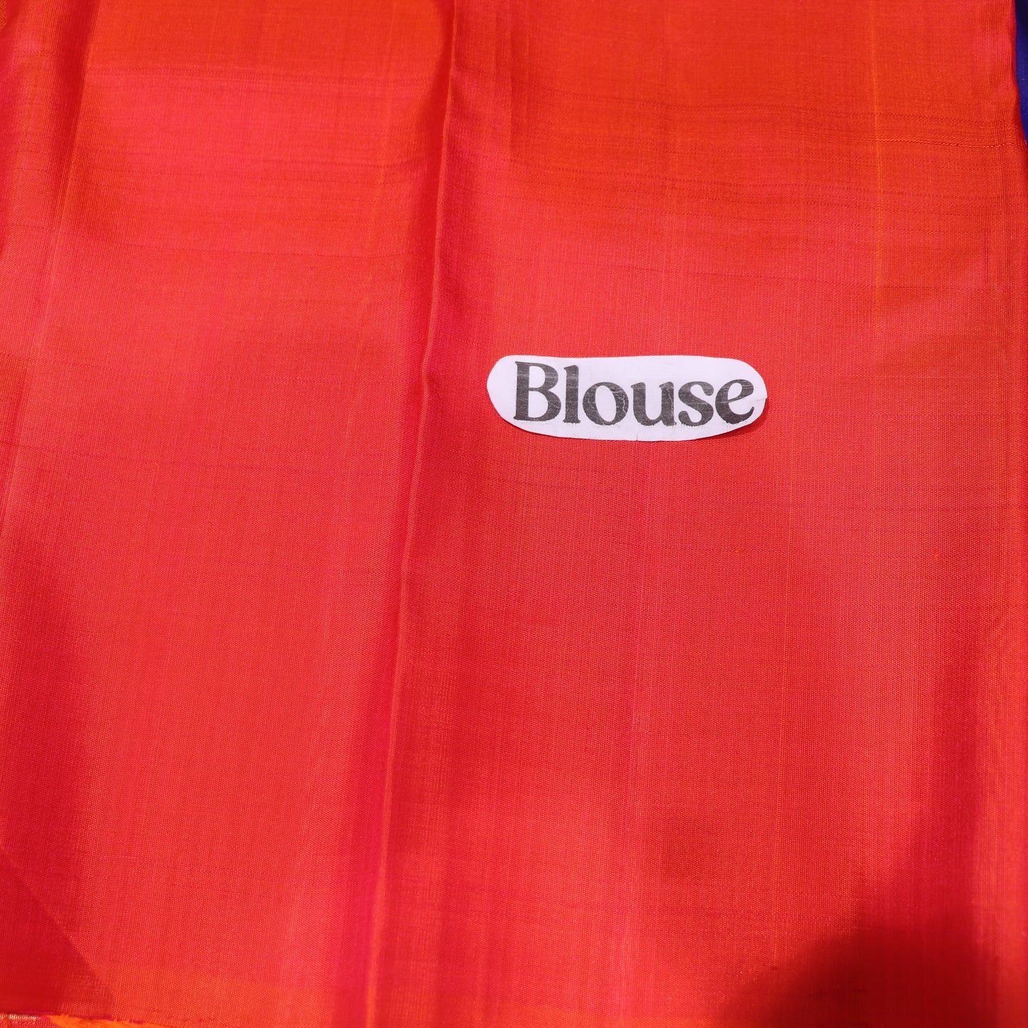Pure Silk  Saree  Blue With Peach - Vaishali Silks