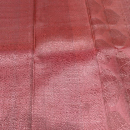 Pure Silk  Saree Green With  Peach Colour - Vaishali Silks