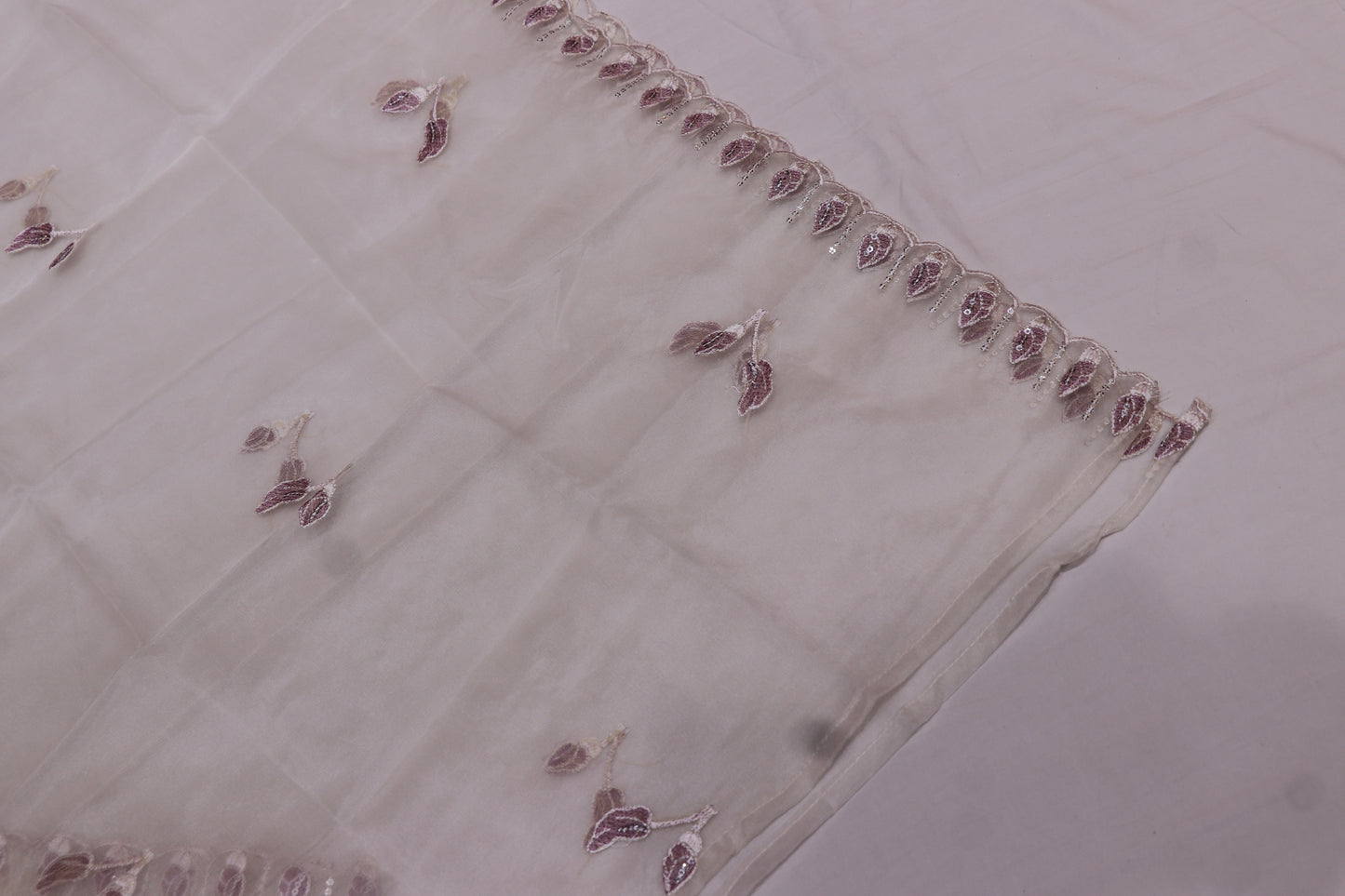 Kurtie Set white Colour With lavendar