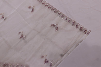 Kurtie Set white Colour With lavendar