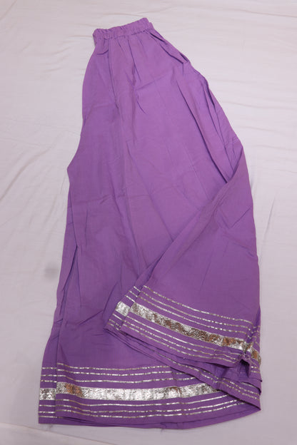 Kurtie With Sarara Pant Purple Colour