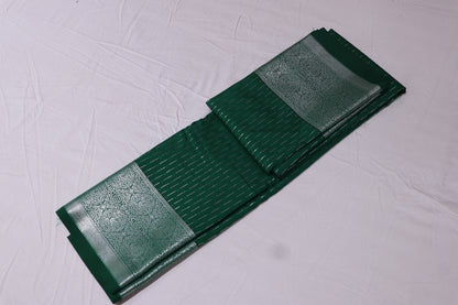 Silk saree Green with  pink