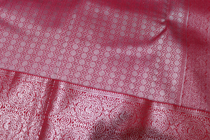 Silk  Saree Blue With Pink