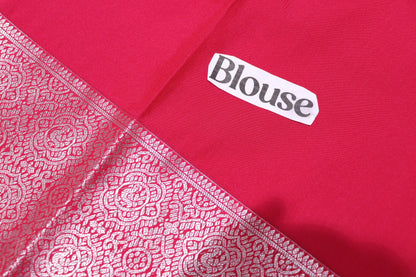 Silk  Saree Blue With Pink