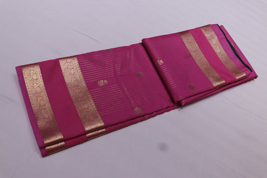 Silk Saree Pink  With Green