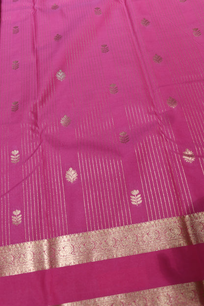 Silk Saree Pink  With Green