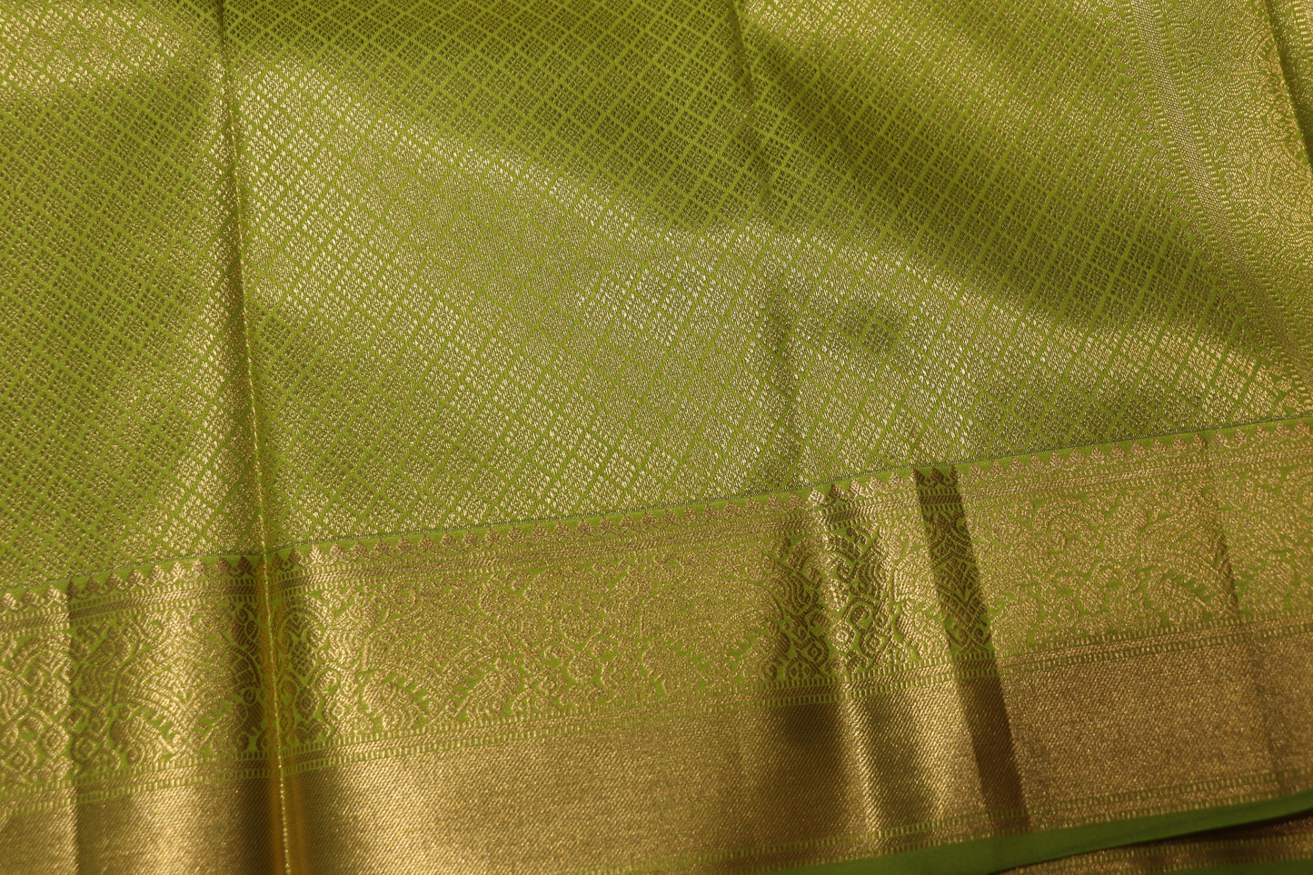 Silk  saree  Oranga With  Green