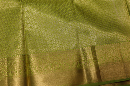 Silk  saree  Oranga With  Green