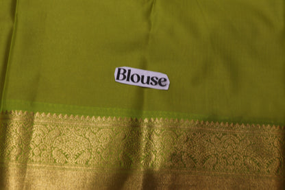 Silk  saree  Oranga With  Green