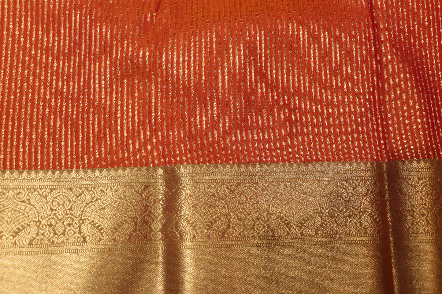 Silk  saree  Oranga With  Green