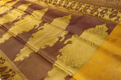 Silksaree green with  sandal