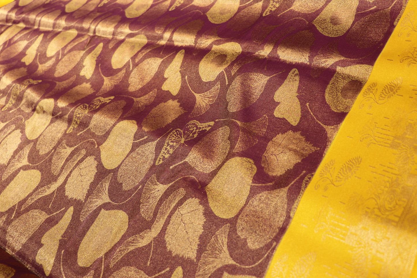 Silksaree green with  sandal