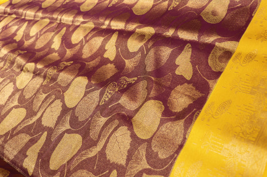 Silksaree green with  sandal