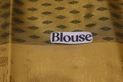 SILK  SAREE  GREEN WITH  SANDAL