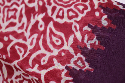 Fancy Saree Violet With pink Colour