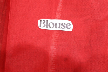 fancy saree Red with Green Colour