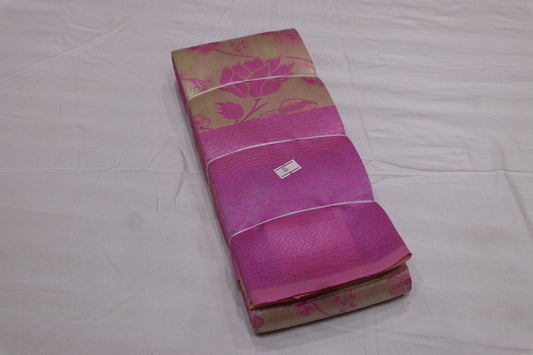 semi  silk saree pink colour
