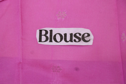 semi  silk saree pink colour