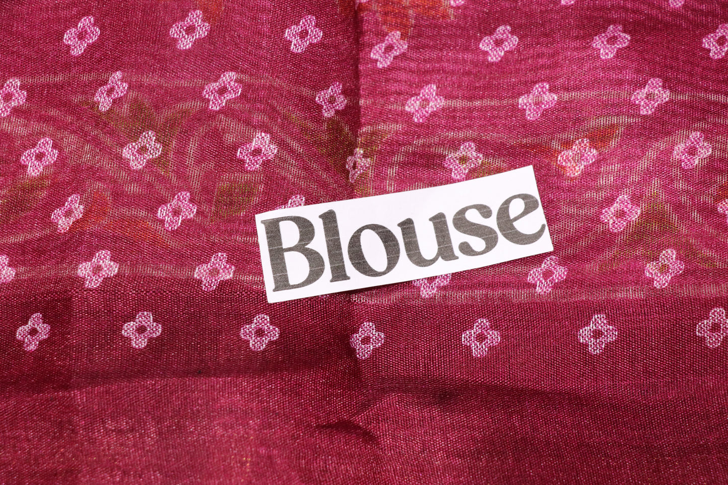 Fancy Saree Pink With Meroon Colour