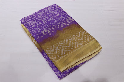 Fancy Saree Voilet  Colour Without blouse