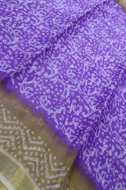 Fancy Saree Voilet  Colour Without blouse