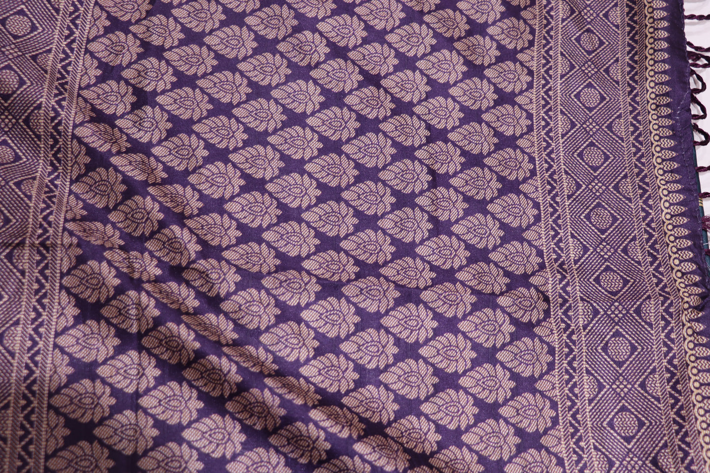 Fancy  saree Blue With  Violet Colour