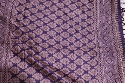 Fancy  saree Blue With  Violet Colour
