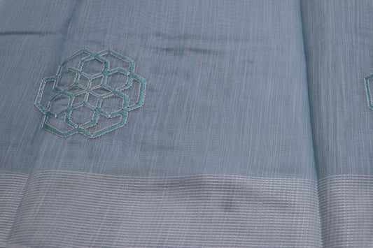 Fancy Saree Sky Blue  Colour