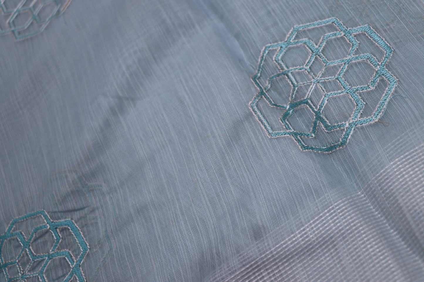 Fancy Saree Sky Blue  Colour