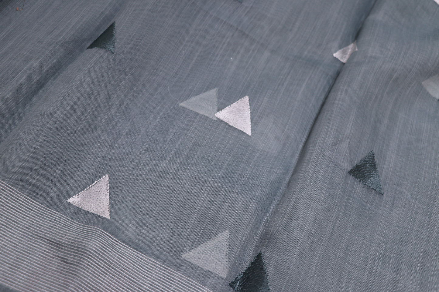 Fancy saree Gray  Colour