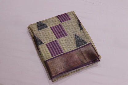 Fancy  saree sandel with  violet  colour