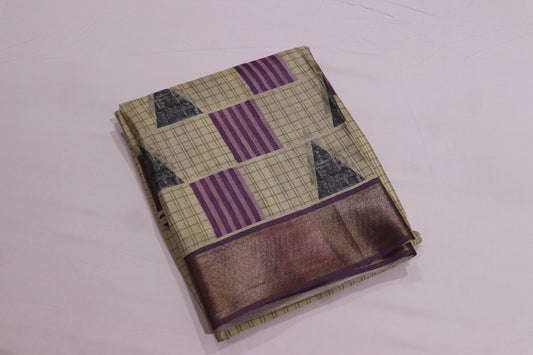 Fancy  saree sandel with  violet  colour