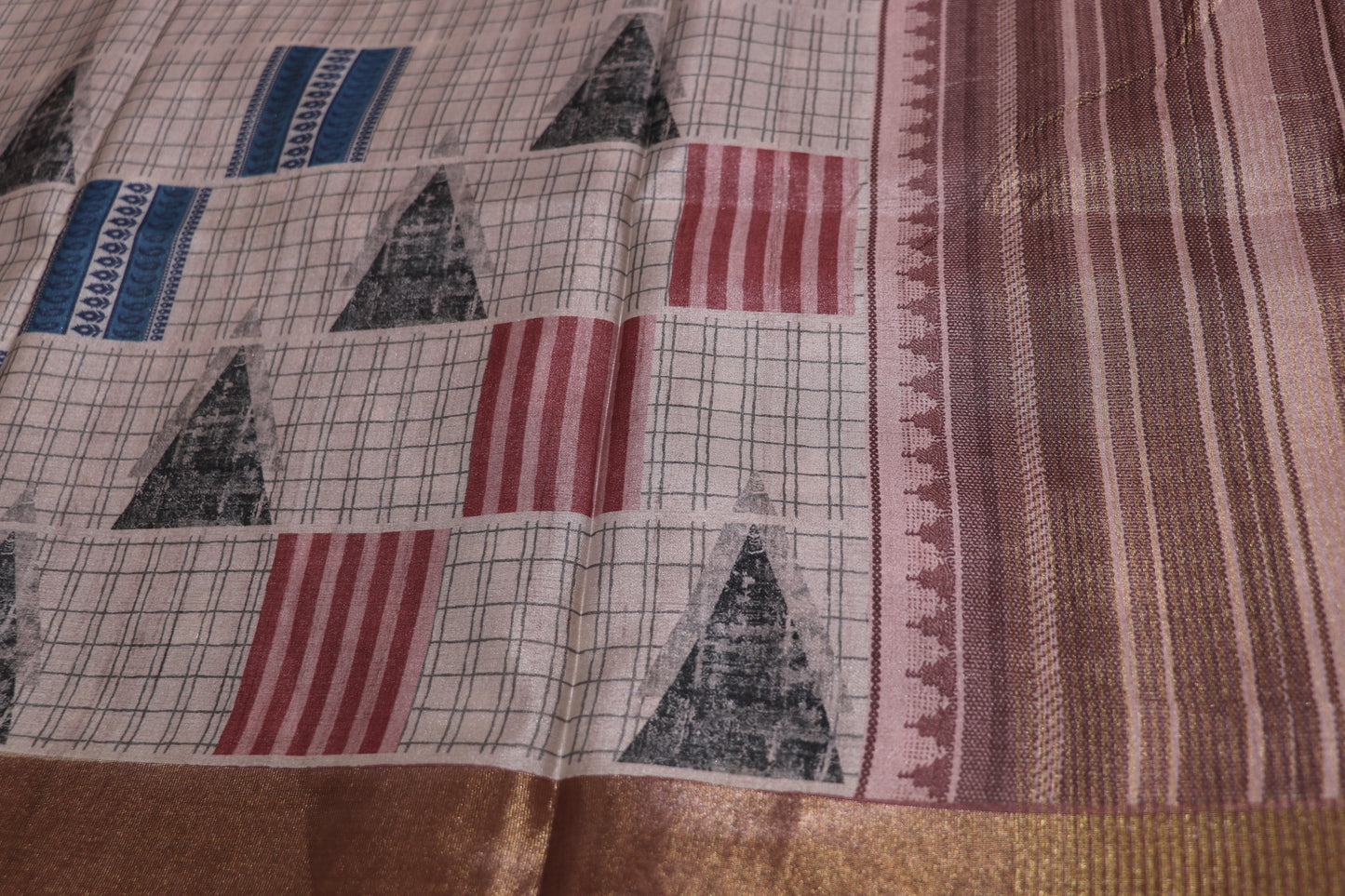 Fancy  saree  peach colour