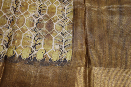 Fancy  Saree mustard colour