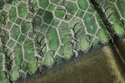 Fancy Saree Green colour