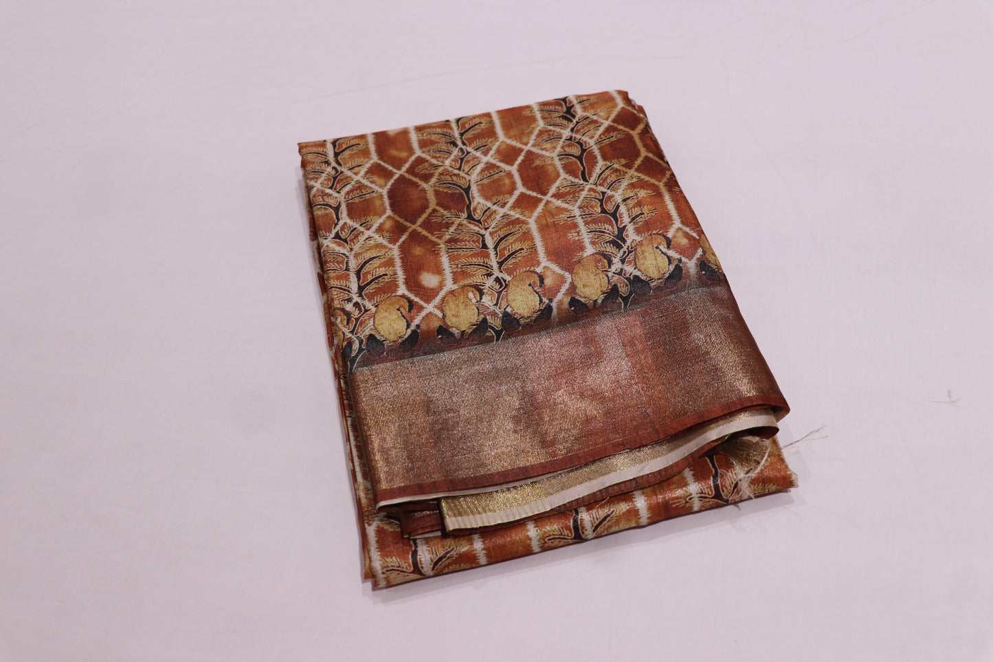 Fancy Saree Orange Colour