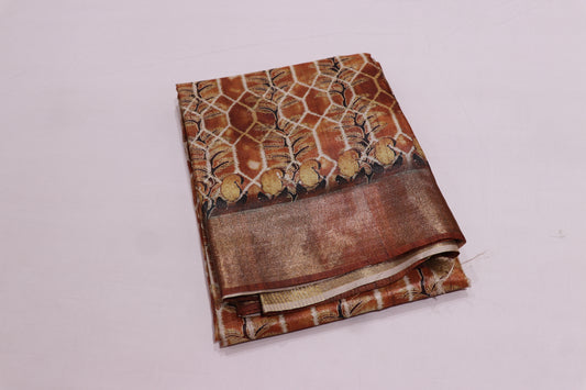 Fancy Saree Orange Colour