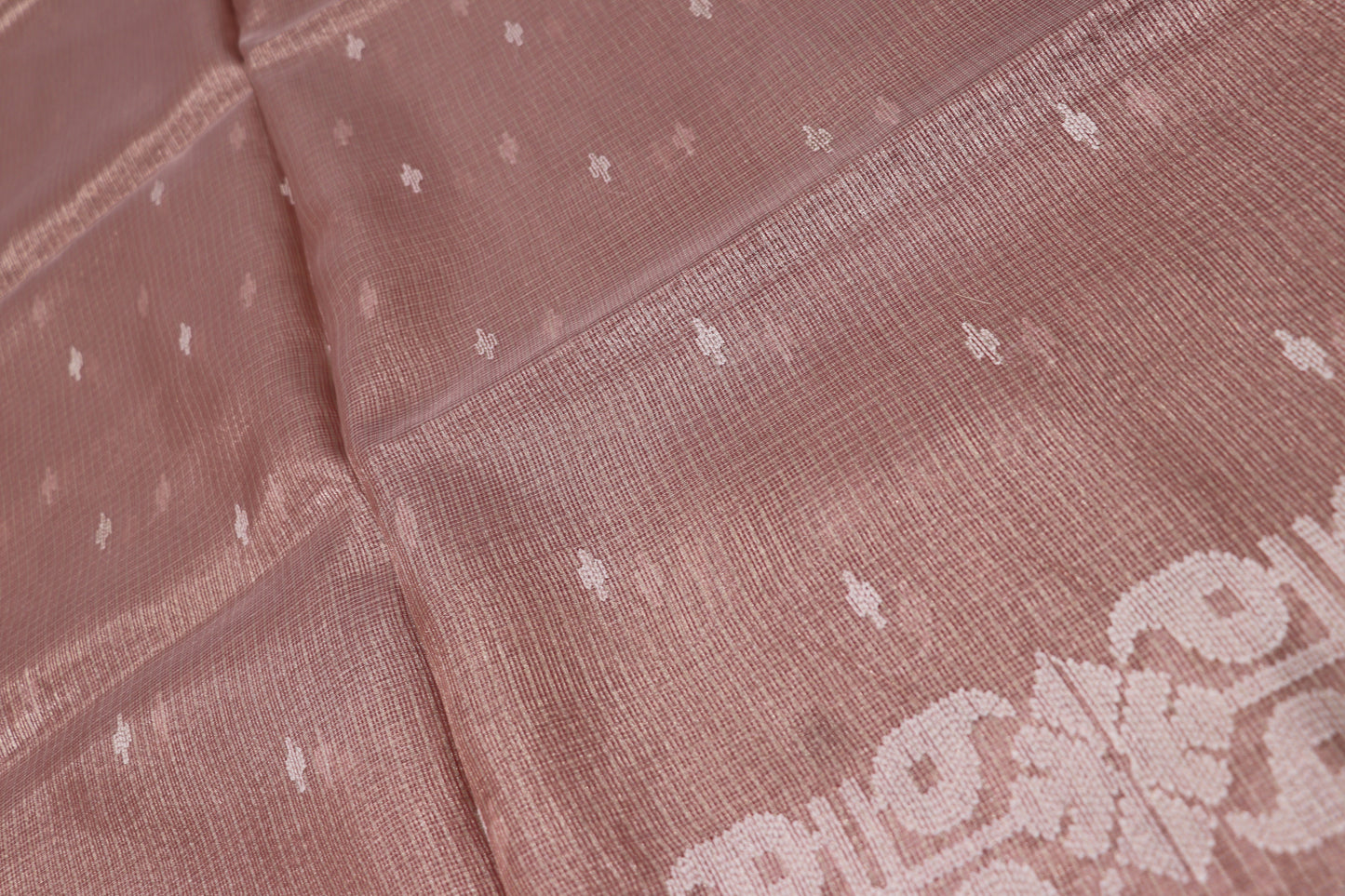 Fancy  saree  Peach  Colour