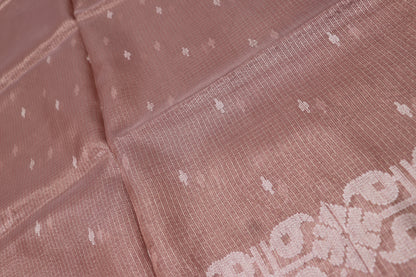 Fancy  saree  Peach  Colour